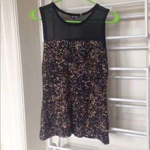 Nic+Zoe Sleeveless Top with Mesh Neckline